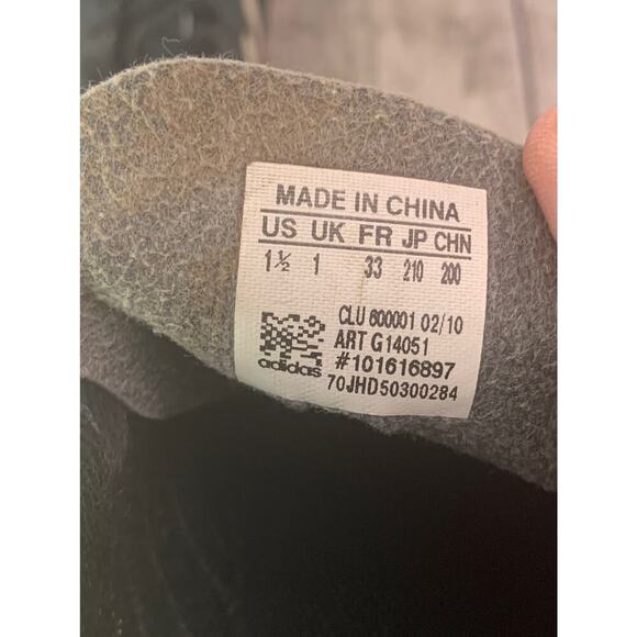 ADIDAS Unisex Kids Black/White Soccer Cleats / Size: 1.5 - Picture 6 of 7